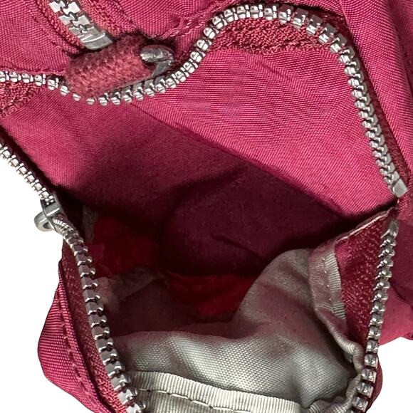 Kipling Felix Large Handbag Bag Polyamide HB7678 Red Burgundy - Picture 13 of 14